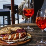 bread on brown wooden round plate