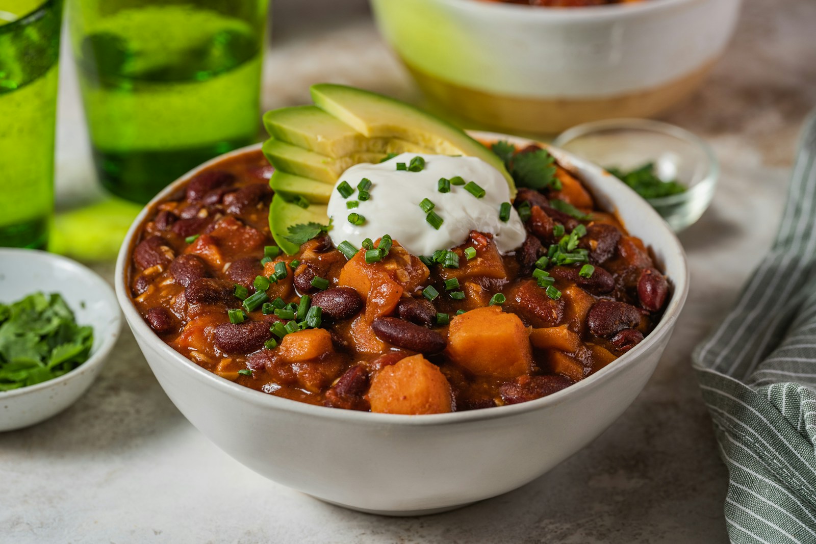 a bowl of food